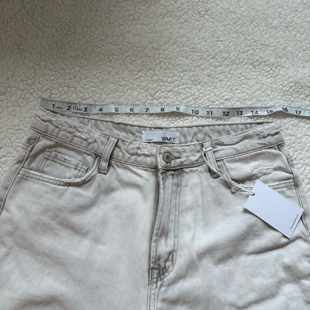 NWT Vervet by Flying Monkey Distressed mom Jean 29 Light Gray - Picture 6 of 10